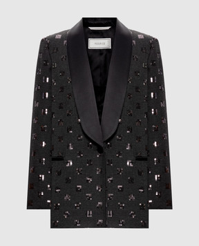 Peserico Gray jacket with sequins A01743D03707