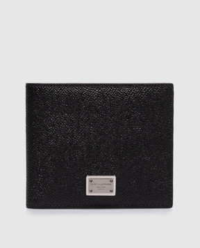 Dolce&Gabbana Black Dauphine leather wallet BP1321AG219