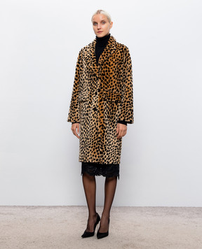 Babe Pay Pls Beige leopard print sheepskin coat 2130SETAGEPARD