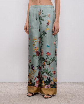 La DoubleJ Green silk pajama pants TRO0116SIL001ZOF04