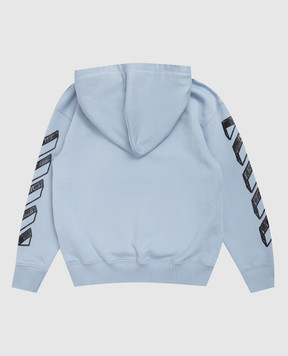 Off-White Children's blue hoodie with logo print 44BBB001S26F007