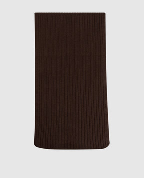 Cashmere&Whiskey Brown merino wool scarf 140