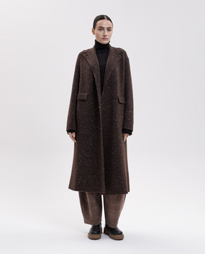 BOBOUTIC Brown coat with wool and cashmere 5168