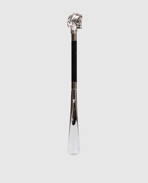 Pasotti Black Silver Horse Shoe Horn PFPEXXCSF04