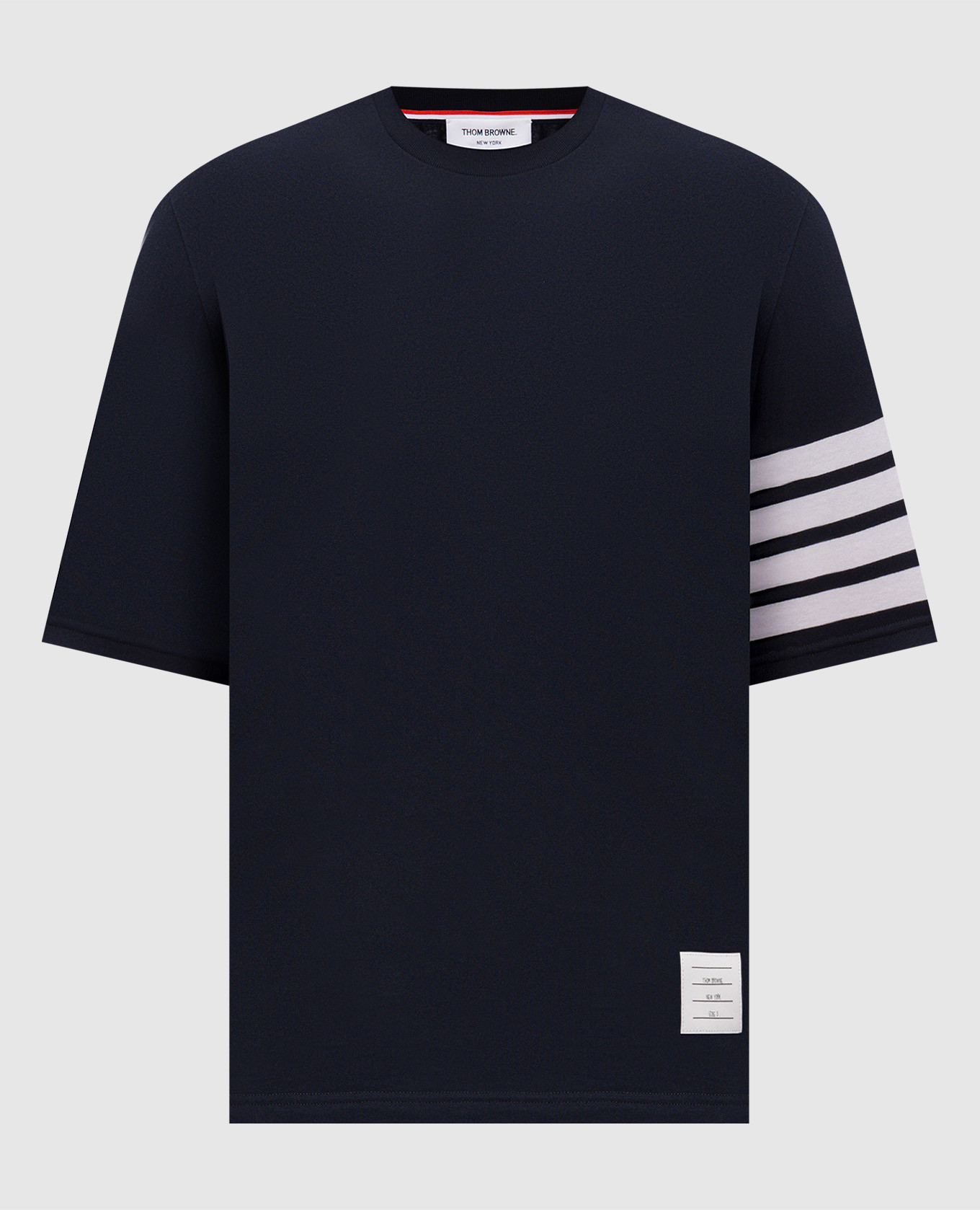 Blue t-shirt with logo patch