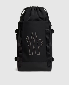 Moncler Grenoble Black backpack with monogram logo K20975A00002M7570