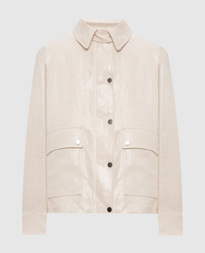 Brunello Cucinelli Ivory linen jacket with lurex ML5967767