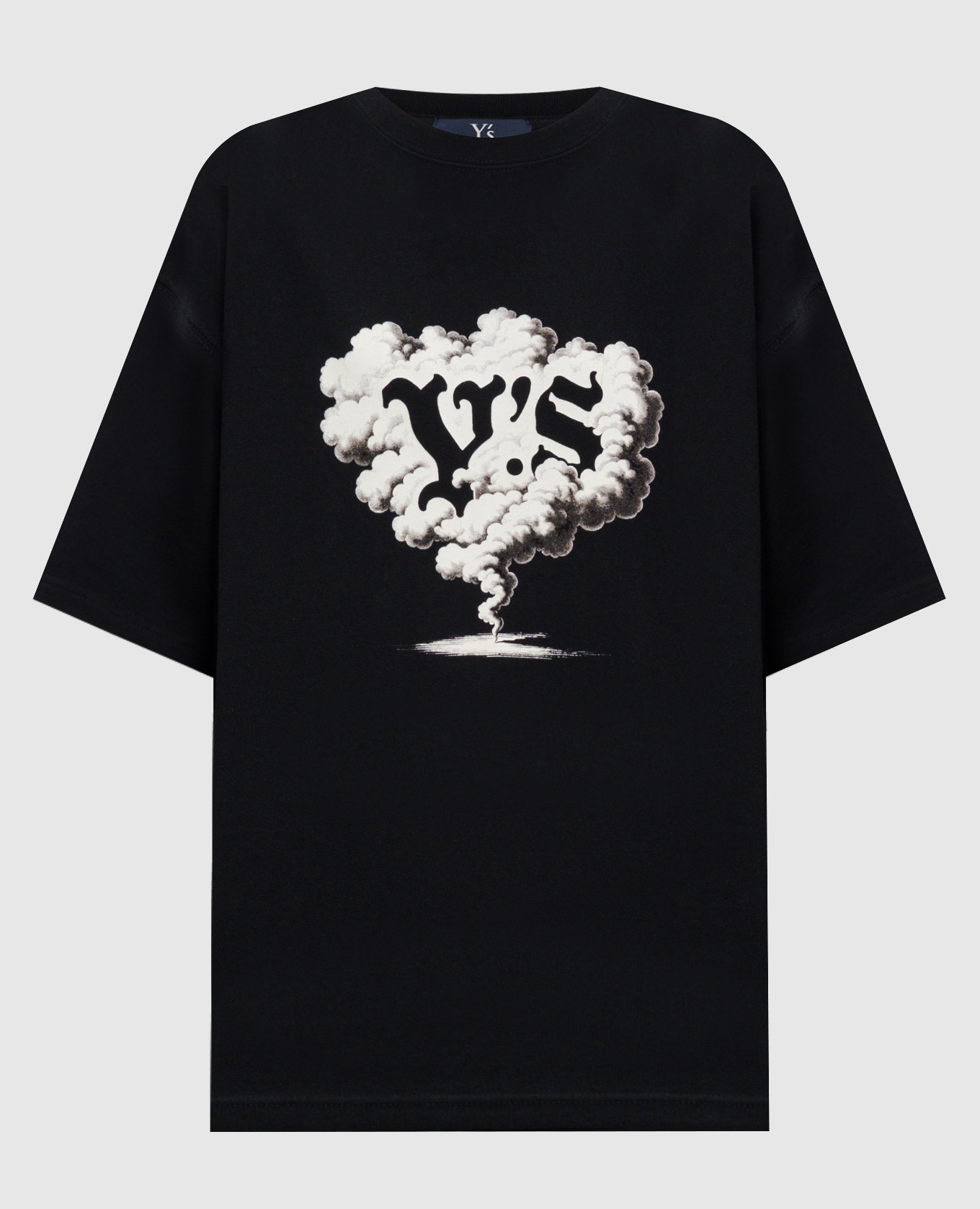 

Black T-shirt with monogram print Y`S Yamamoto