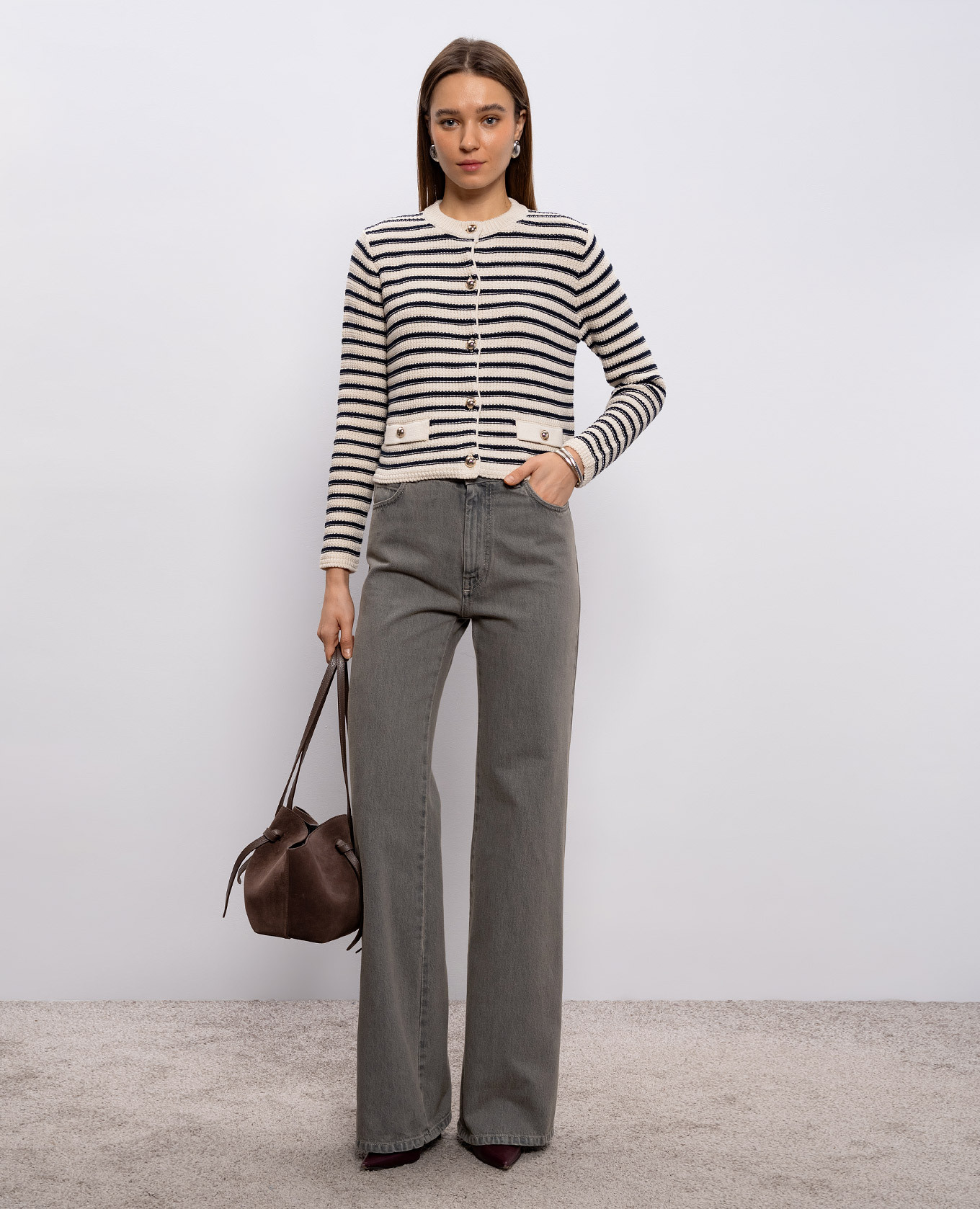 

Beige striped cardigan VODKA Max Mara Weekend