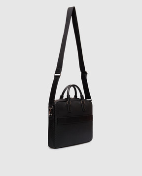 Serapian Black leather briefcase SRSTSMLL739937ACG2