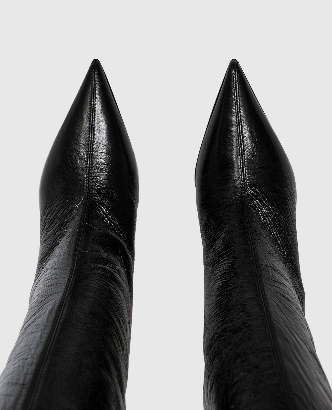 Futura black leather glossy boots Le Silla 4