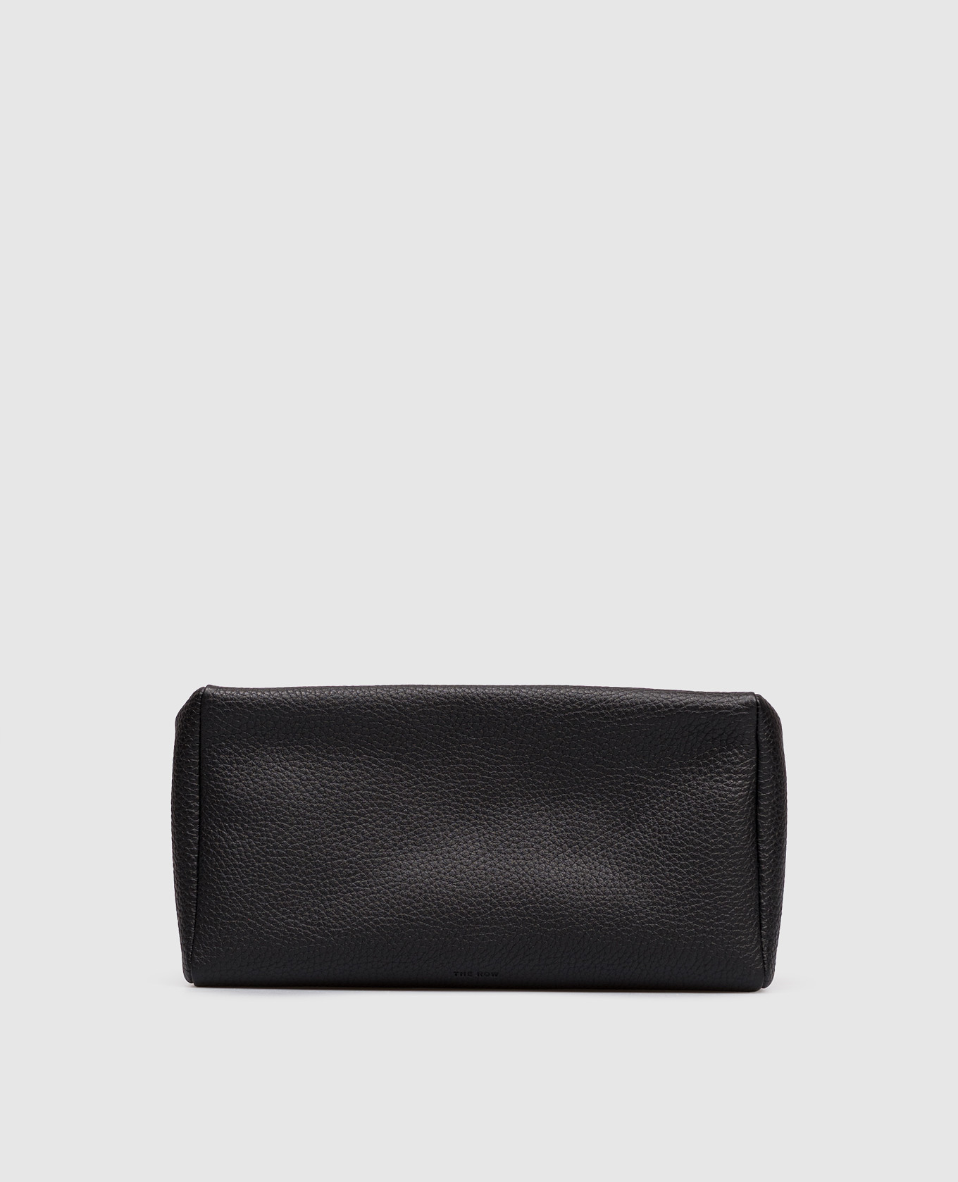 

Black leather clutch with logo The Row