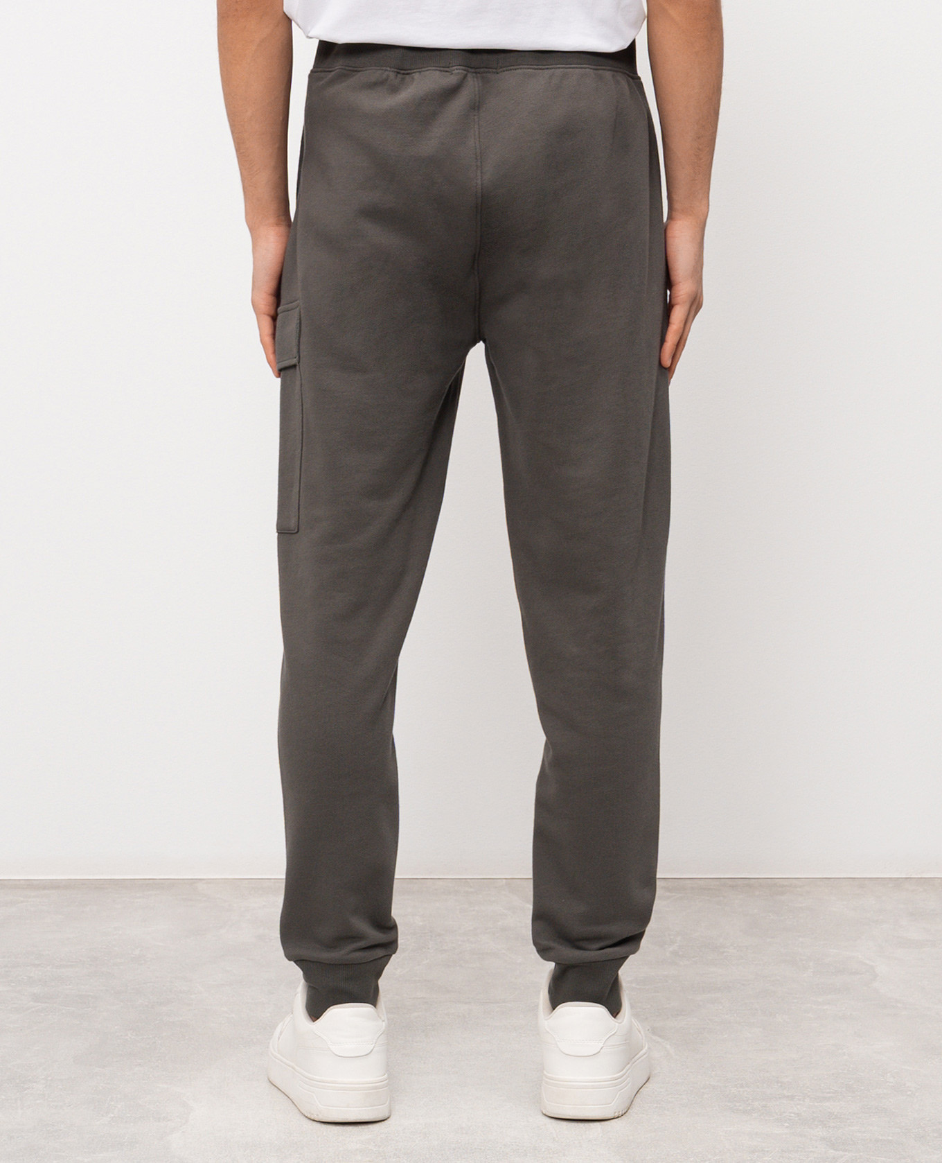 

Khaki joggers with logo patch C.P. Company