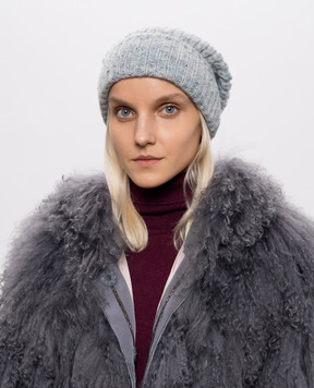 Ermanno Scervino Life Blue alpaca wool hat D494V500IJT