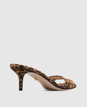 Babe Pay Pls Leopard print suede mules 274503ZA021S