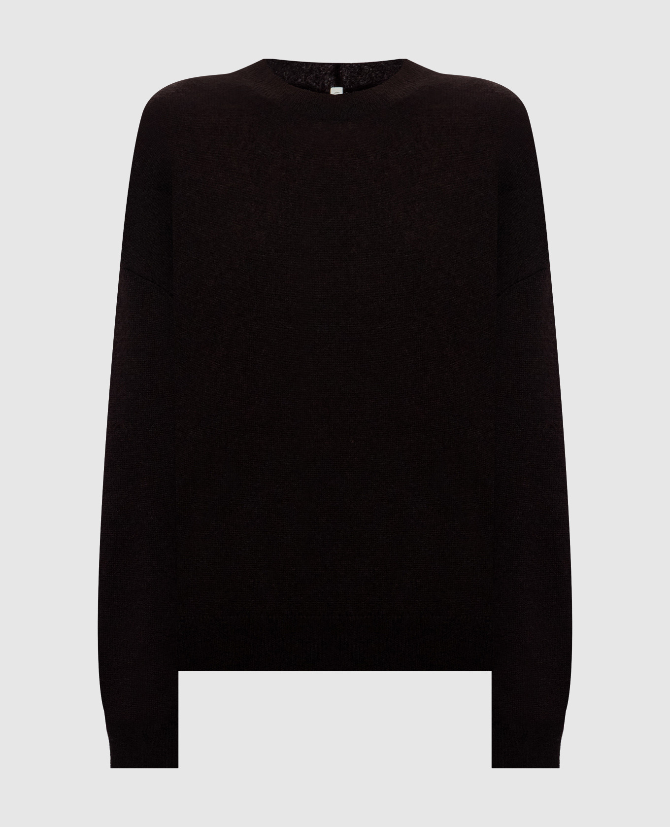 Dark brown cashmere and silk jumper