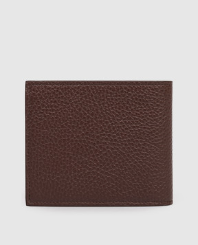 Givenchy Brown leather wallet with logo print BK60GUK21M