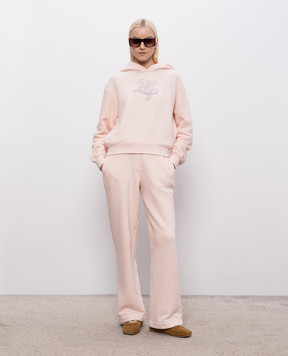 Dolce&Gabbana Pink sweatpants with monogram patch FTC91ZGDDMD