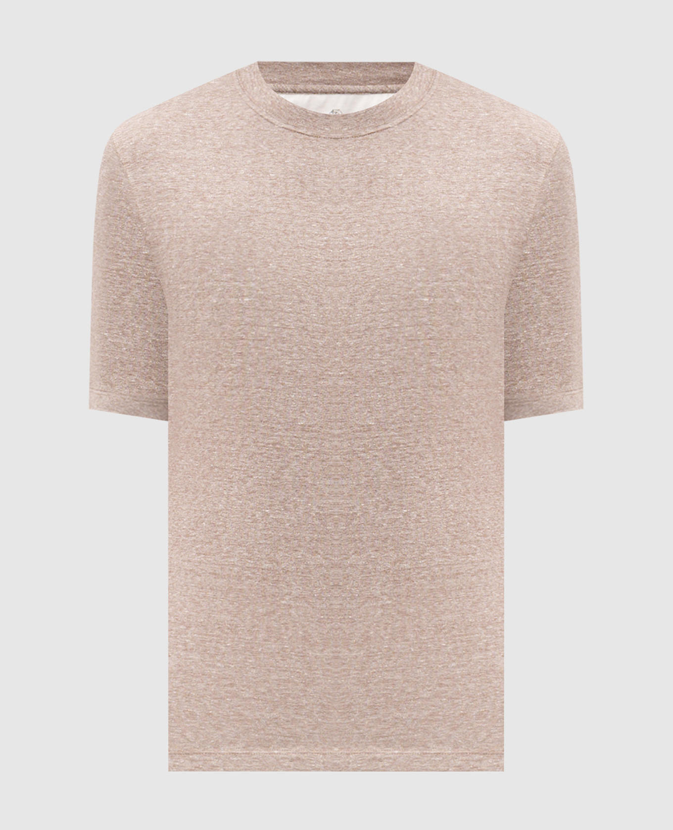 Beige melange linen T-shirt
