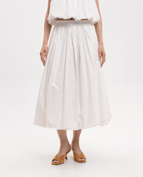 Max Mara Weekend White skirt WKINUVOLE with drape WKINUVOLE
