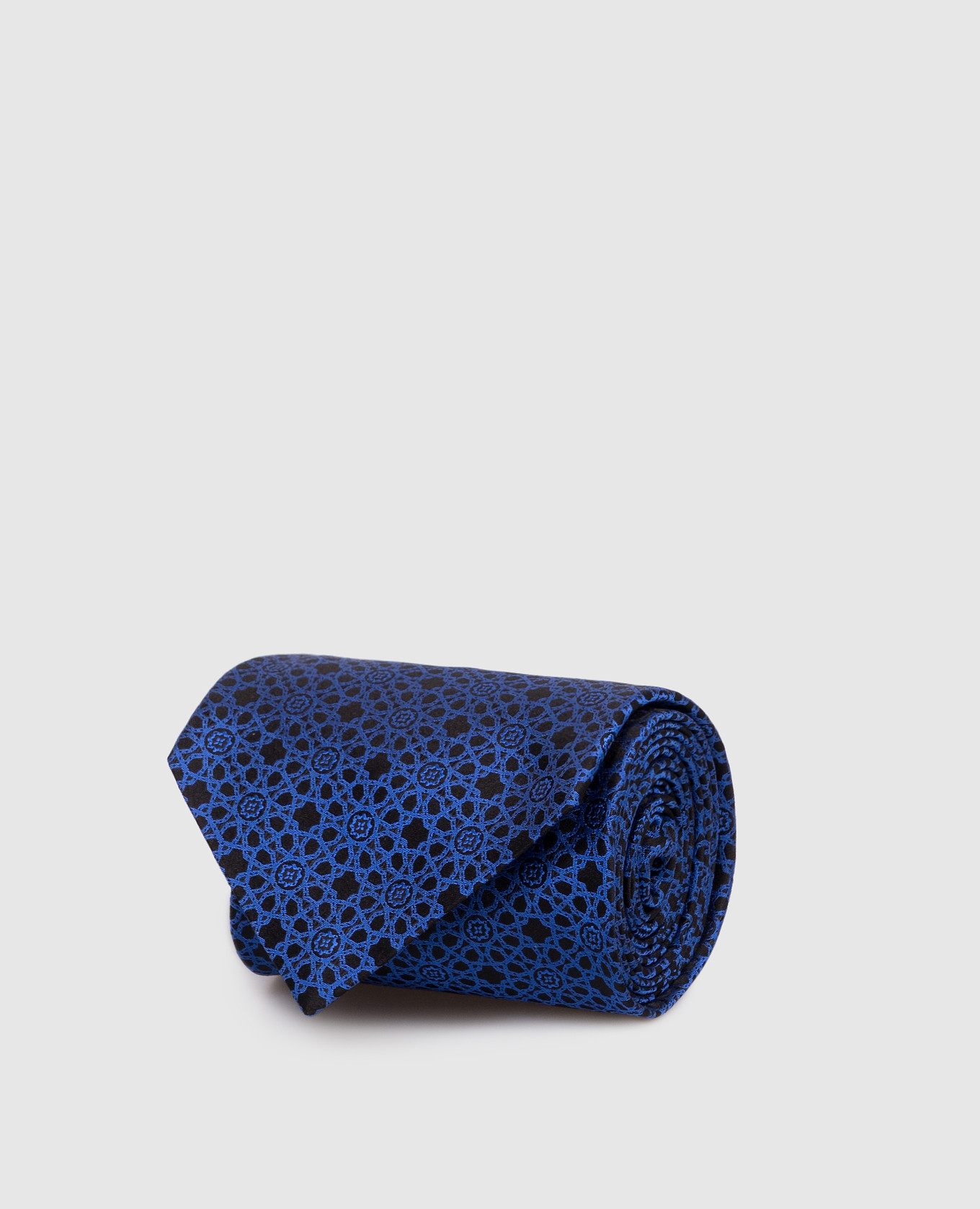 

Silk tie with branded pattern Stefano Ricci, Blue