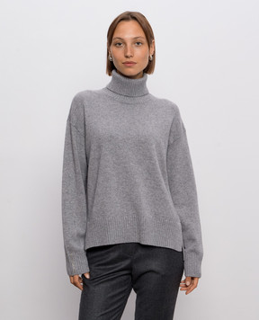 Peserico Gray wool, silk and cashmere sweater A99268F07K09283