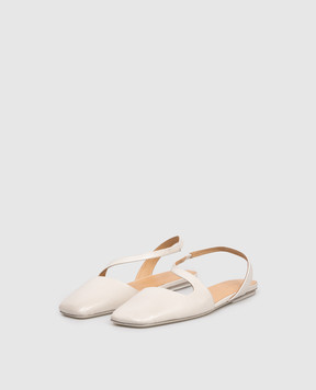 Marsell White leather slingbacks Quadrangolo MW8491P015