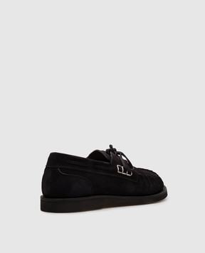 JW Anderson Navy blue suede topsiders MO0008LA0416