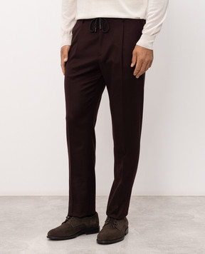 Peserico Burgundy wool pants R5423902710