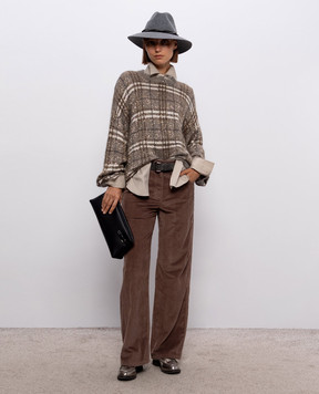 Brunello Cucinelli Brown sequined wool jumper MPN570300P