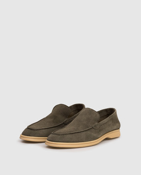 Lanciotti De Verzi Green suede loafers FELIXLIGHTCACHEMIRE