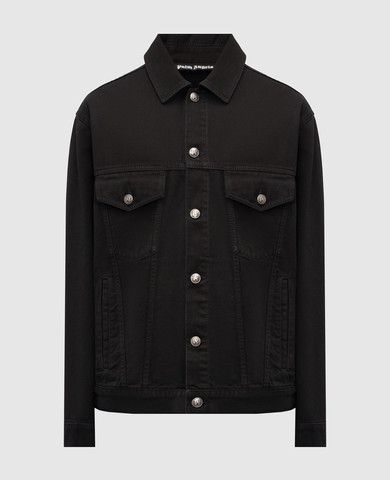 Balenciaga - Black denim jacket DIY Metal with print 773804TBP47