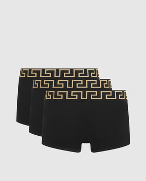 Versace Set of black boxer briefs with Greca pattern AU103261A18907