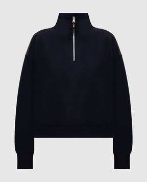 Parajumpers Zendaya black zip-up sweatshirt 26SPWFLEY32