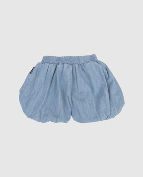 Palm Angels Children's blue shorts with a patch PGX8001S26DEN001