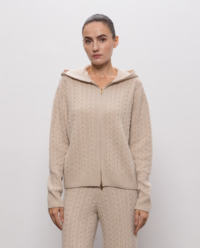 Agnona Beige cashmere sports jacket KN120186K080Q