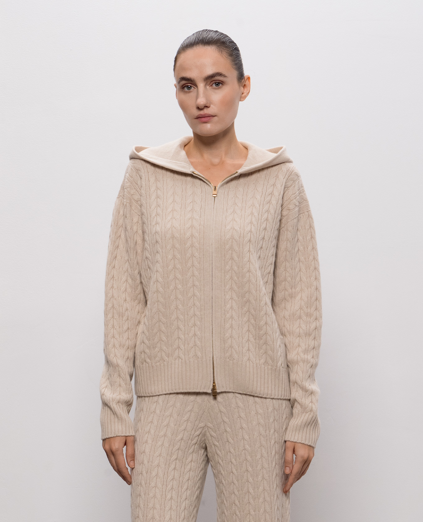 Beige cashmere sports jacket Agnona 3