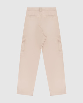 Balmain Children's beige cargo pants BY6R00G0197