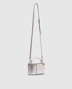Valentino Silver VLogo Leather Crossbody Bag 8W2P0AX8RFY
