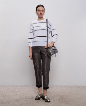 Peserico White striped jumper A99093F149173M