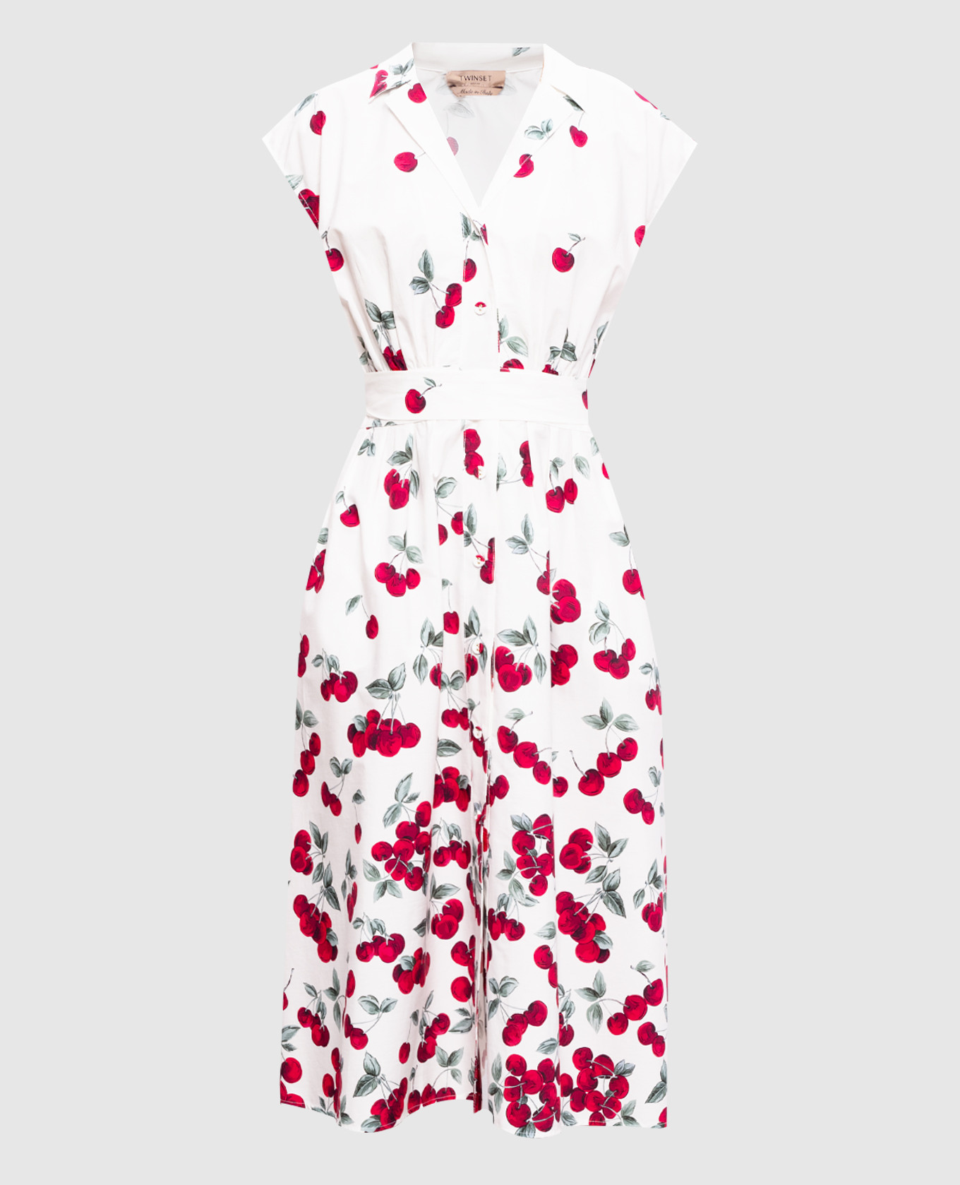 

White shirt dress with print Twinset