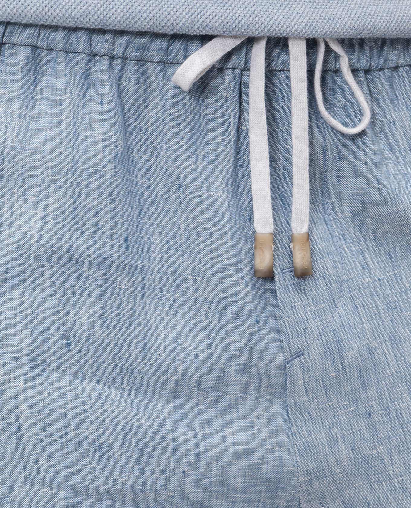 

Blue linen shorts Peserico, Light blue