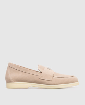 Babe Pay Pls Beige suede loafers 218108ZA