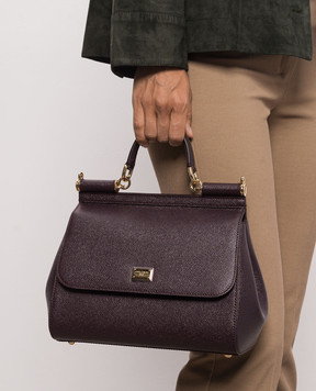Dolce&Gabbana Purple leather bag Sicily BB6002B1001