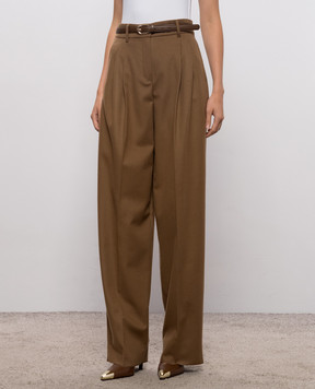 Max Mara COCCO brown wool trousers MSTCOCCO
