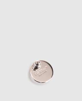 Off-White Mono earring with textured Arrow emblem OMOD11LF25MET001