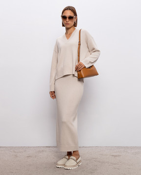 Peserico Beige wool, silk and cashmere pullover A99276F07K09283