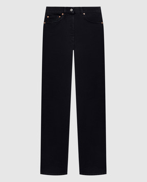 Balmain Black jeans with logo patch PA0000000003