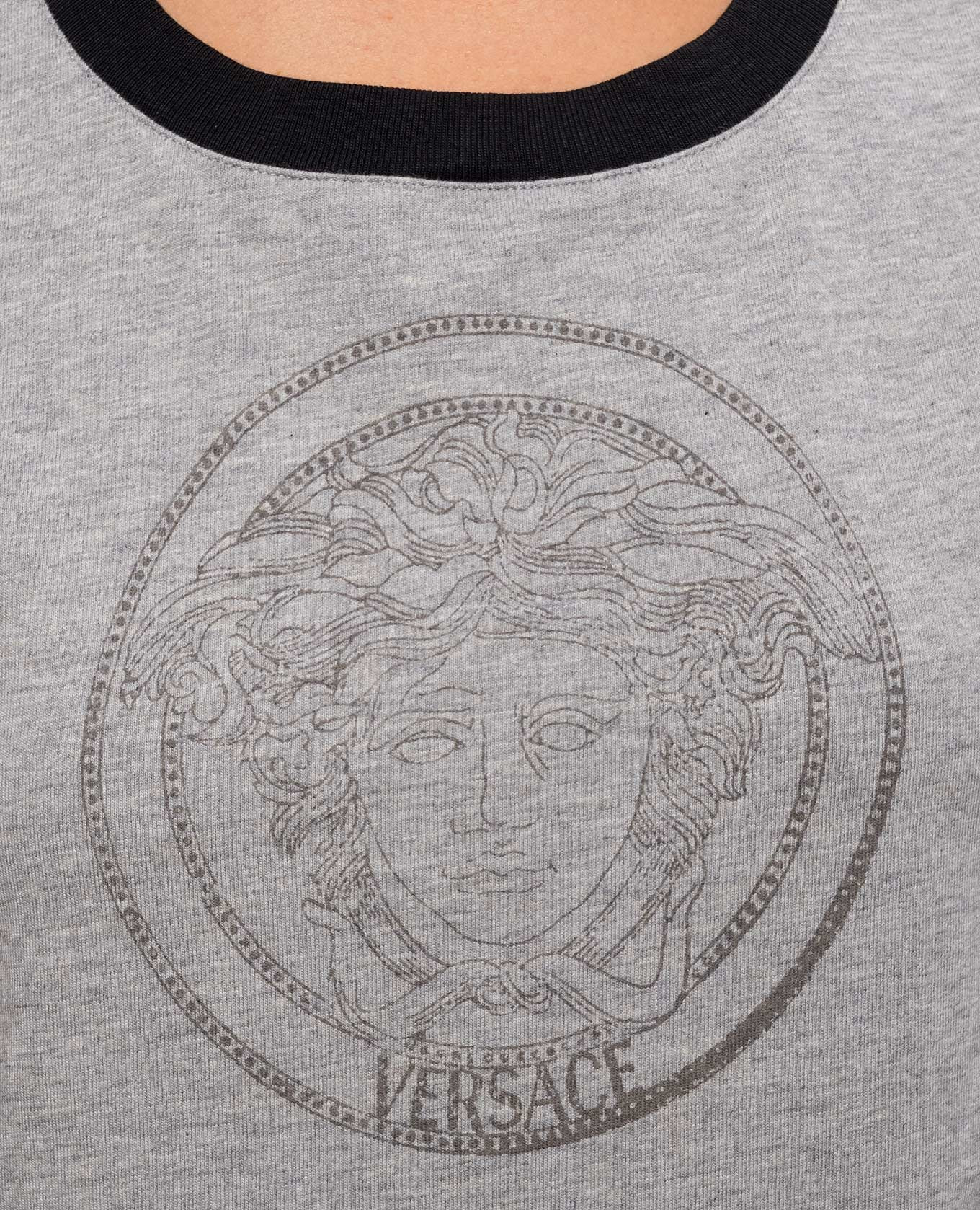 Grey melange T-shirt with print Versace 5