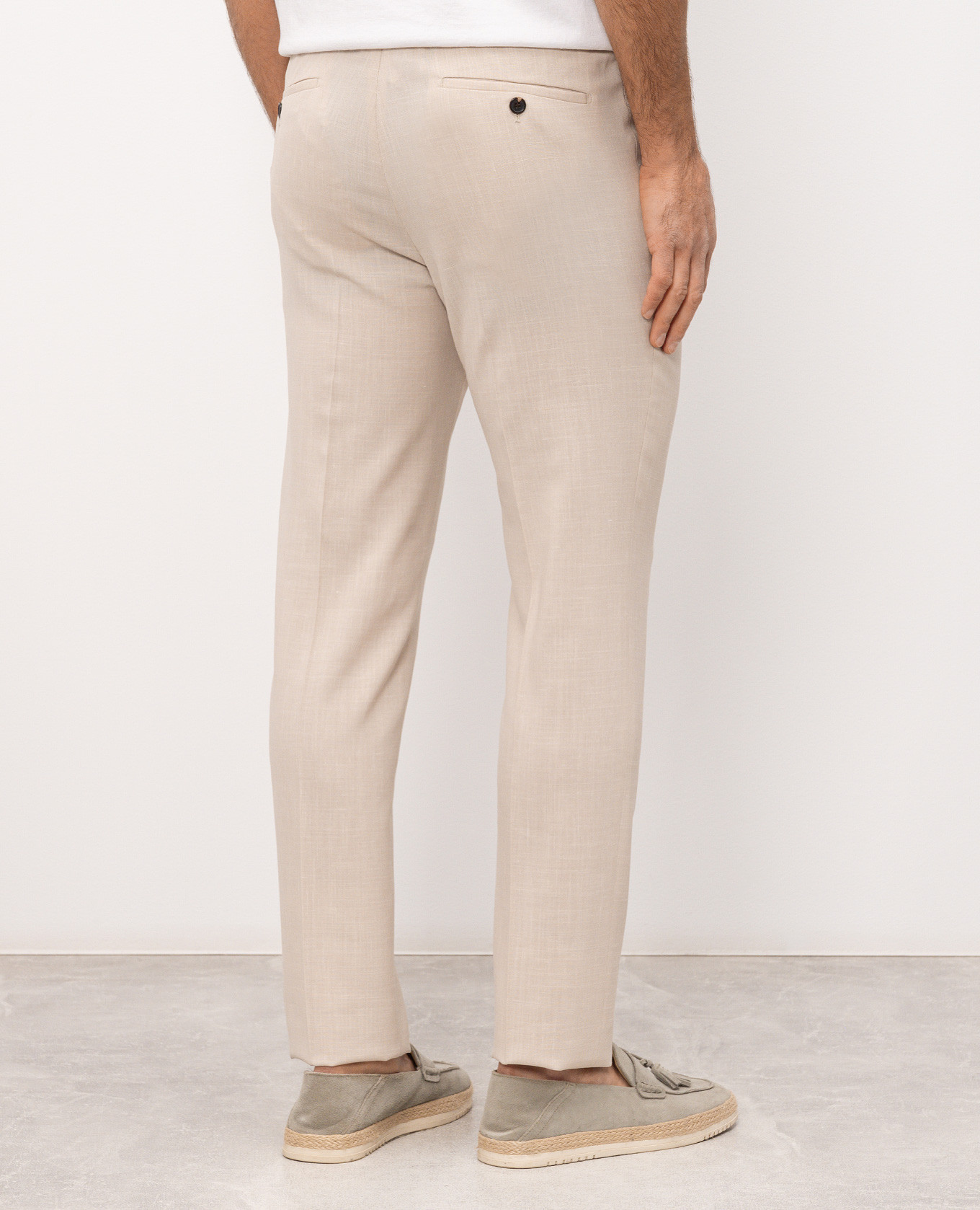 

Beige wool, silk and linen pants Slowear